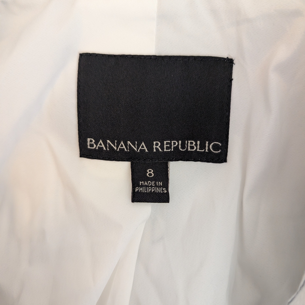 Banana Republic Womens 8 Linen Cotton Striped Blazer Sport Coat Preppy Classic - Picture 6 of 7
